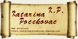 Katarina Počekovac vizit kartica